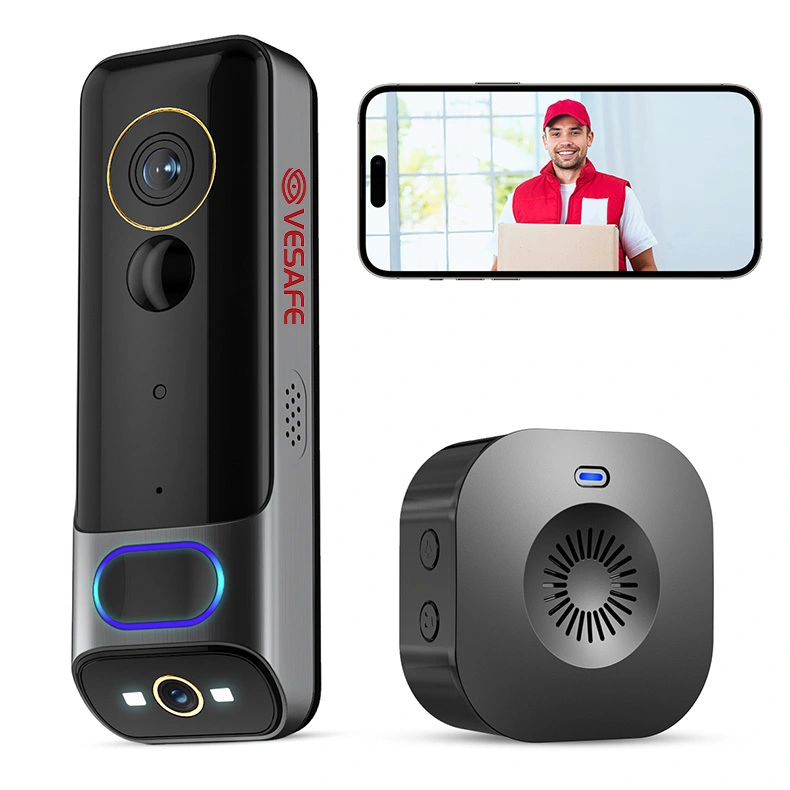 Cloudedge Dual Lens Camera Doorbell 5MP Wide View Degree IR Night Vision Two Way Audio IP66 1