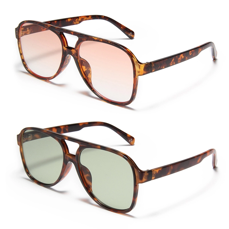 S66190 Double Bridge Square PC Sun Glasses Stylish Fashionable Sunglasses Manufacturer UV400 1