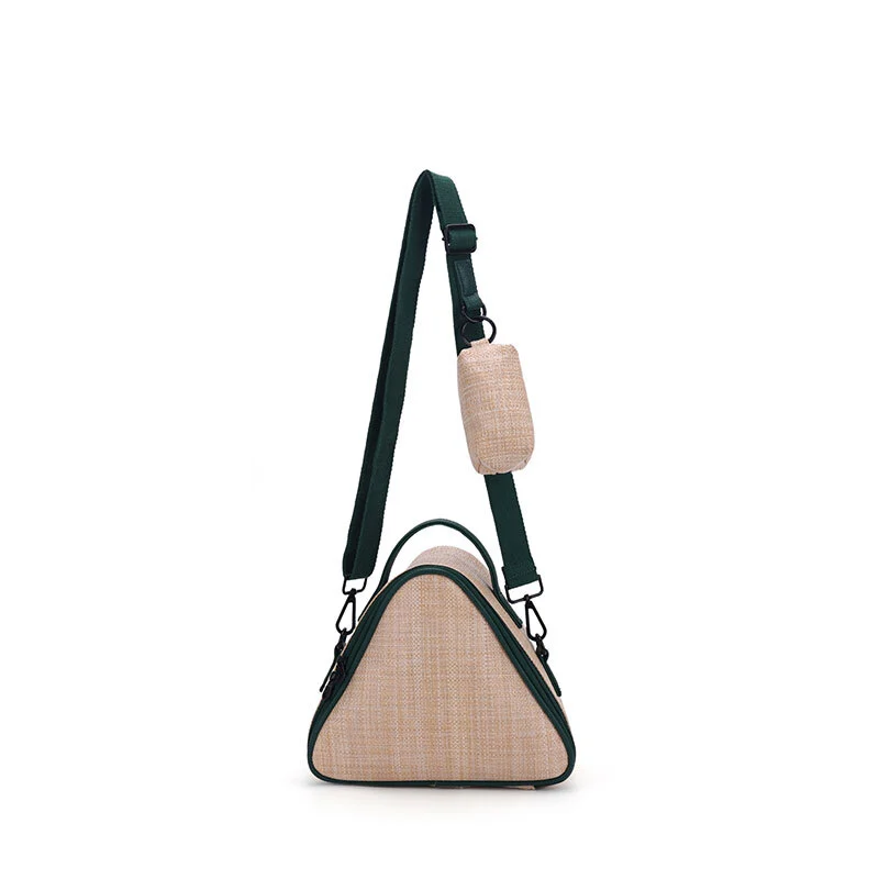 Bolso bandolera triangular de aspecto tejido de LANKIN, bolsa desmontable para todo 1