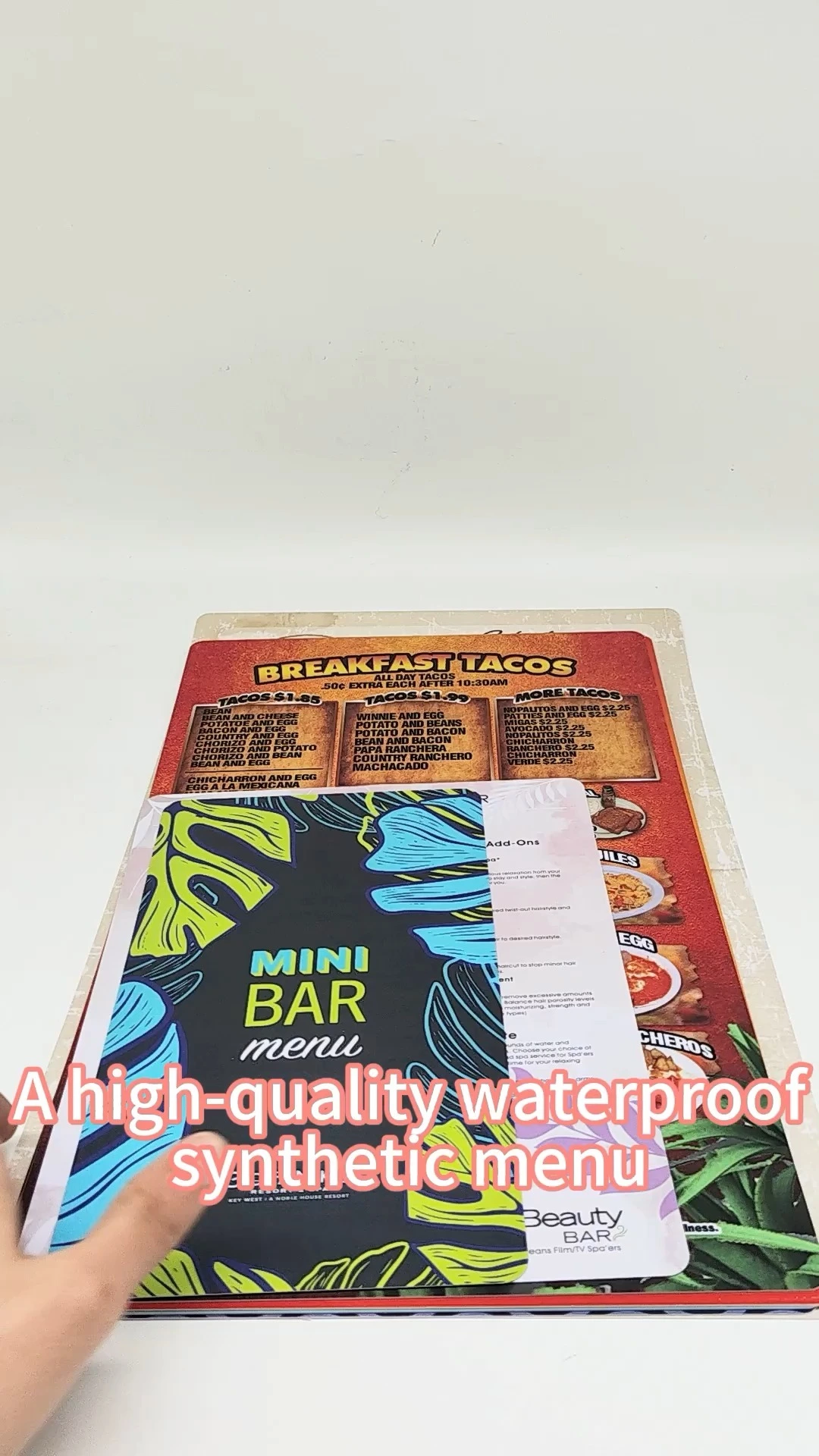 waterproof menu printing factory