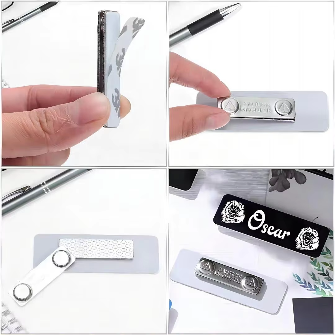 Name Badge Magnet | Double Magnet Name Tag Fastener No Pin 9