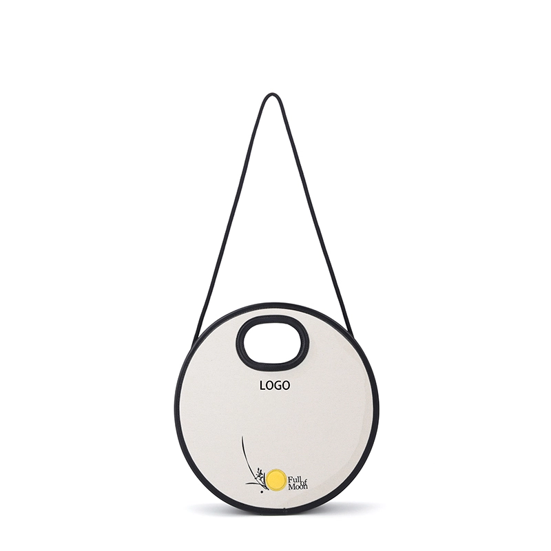 Bolso de lona LANKIN, diseño circular, estilo sencillo, gran capacidad para regalo. 1