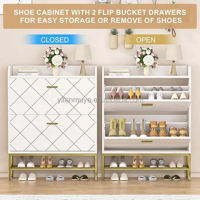 Living Room Furniture Oak Shoe Rack Supply 4
