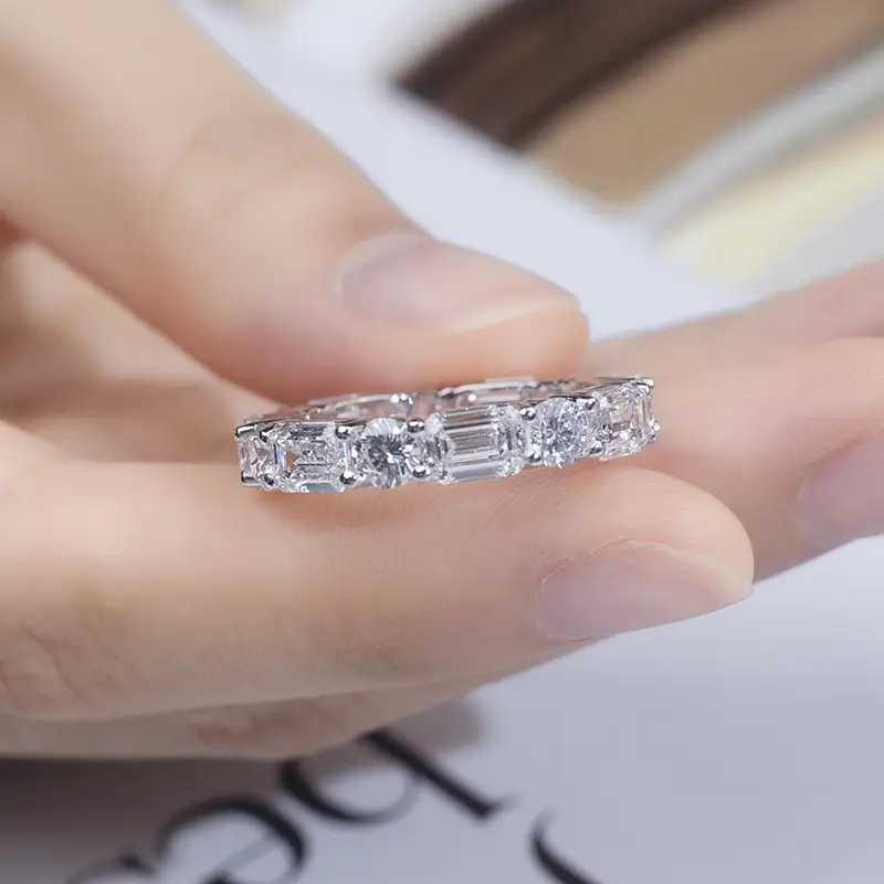 18K WHITE GOLD 4MM ETERNITY RING 1