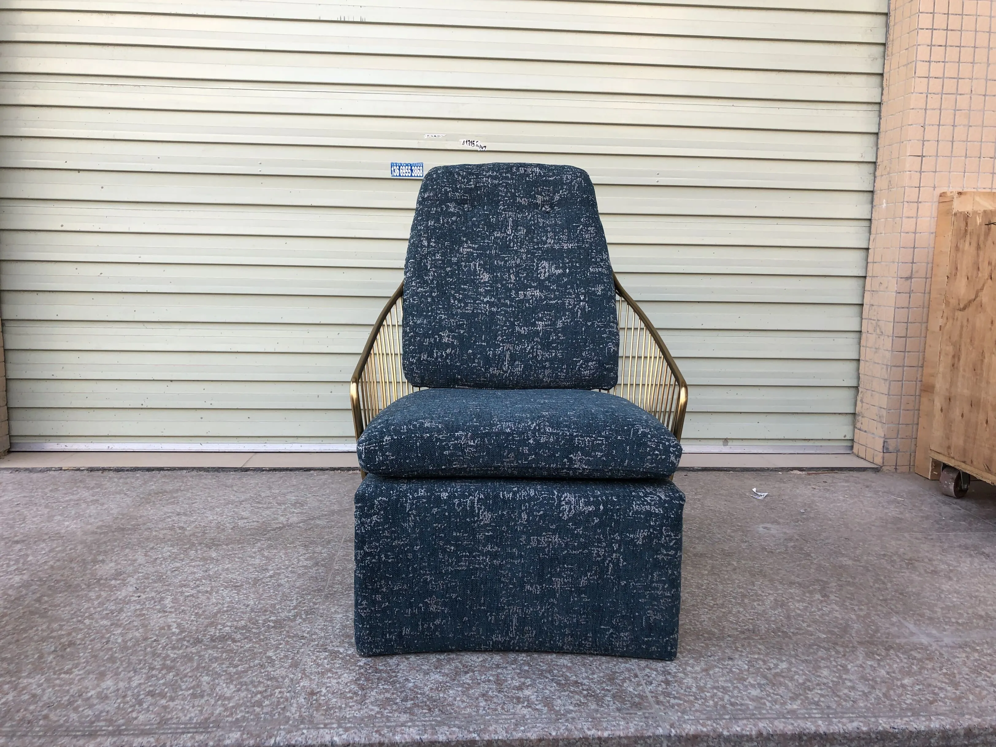 Modern minimalist stainless steel casual single sofa chair for hotel interior decoration 1