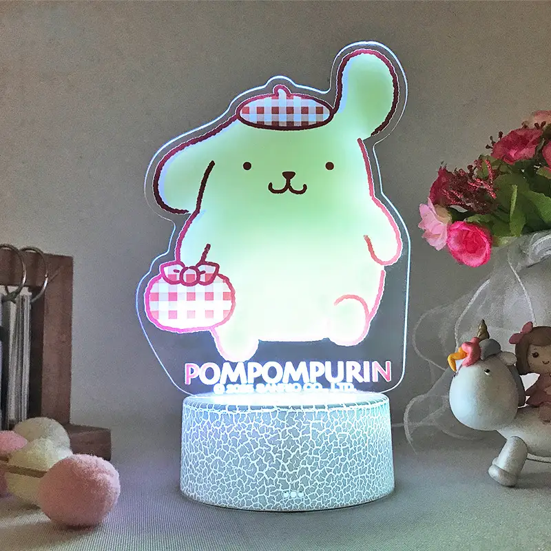 Sanrio Resmi Lisanslı Pompompurin Phantom Lighting Renk Değiştirilebilir Neon Masa Lambası Büyük Perakendeciler İçin 1