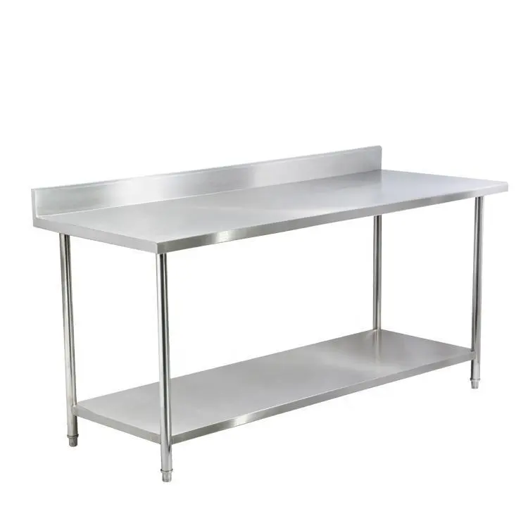 table de préparation à la cuisine commerciale