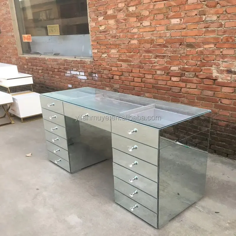 High Quality Wooden Dressing Table with Lights Company 3