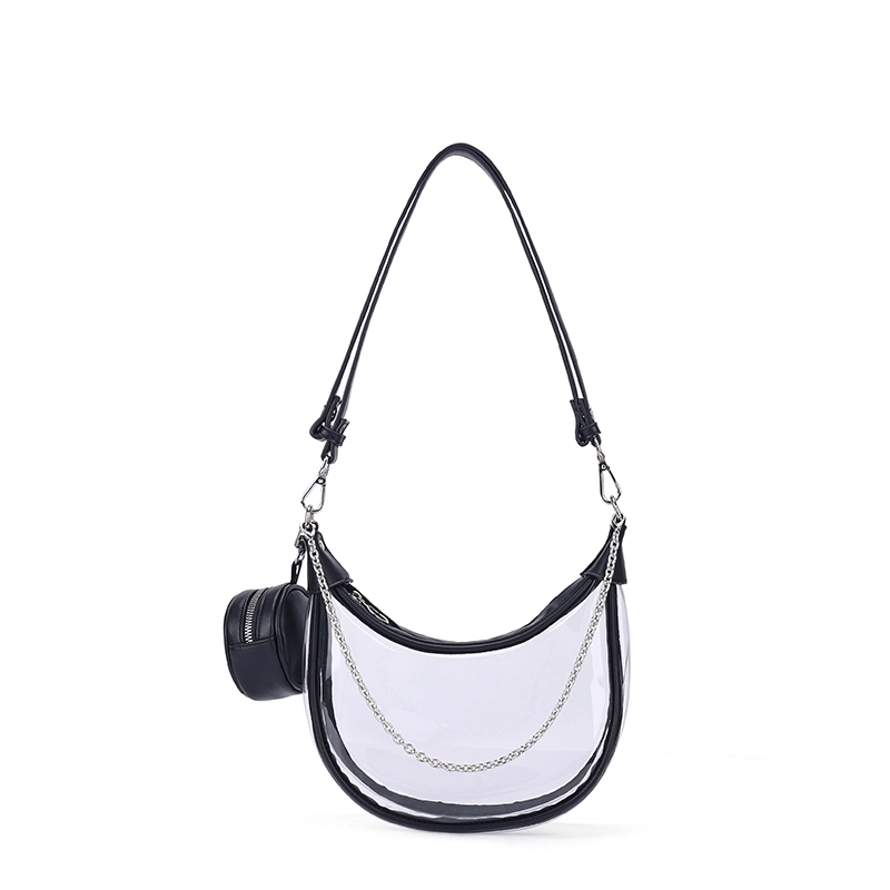 Bolso bandolera de PVC transparente LANKIN con forma de media luna para todo. 1