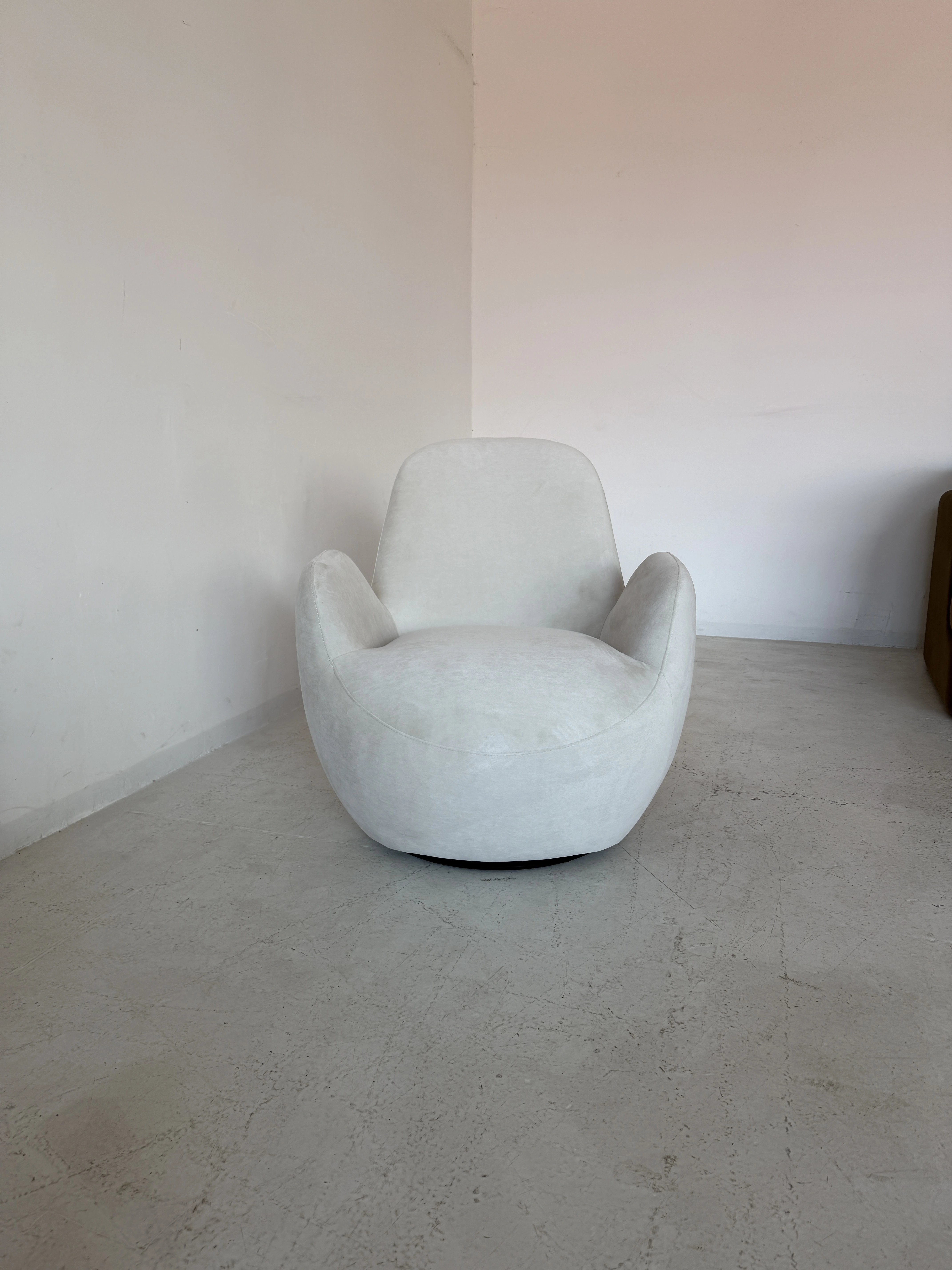 Minimalist Leisure Chair with Armrests and Backrest Support 1