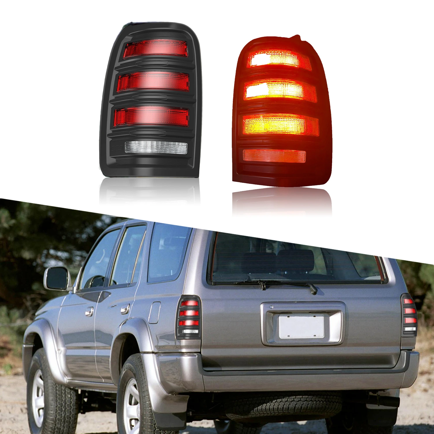Pick-Up LED Tail Light Assembly Taillight for Toyota 4Runner 1996-2002 Truck Rear Lamp Dynamic Animation Lights 1