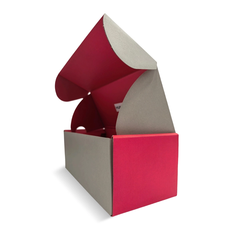 Customizable Red Corrugated Box Packaging 280x120x100mm 1