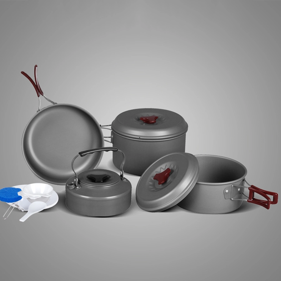Aluminium Alloy Camping Folding Pot Cookware Sets for Outdoor Cooking 1