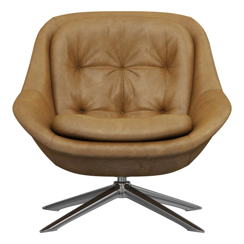 Luxurious Leather Leisure Chair - Simple and Elegant Comfort 1