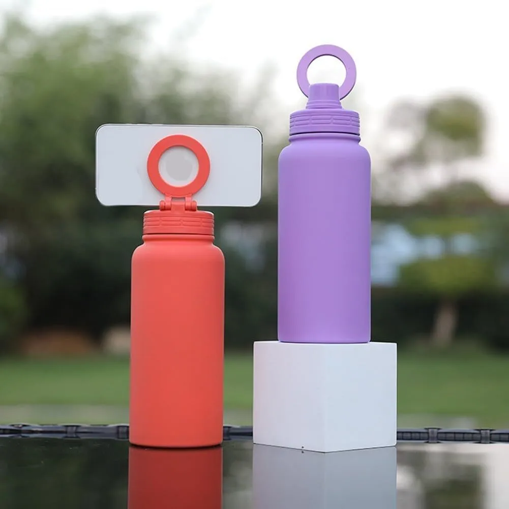 Double walls stainless steel water bottle with magnet for Outdoor shooting video 1