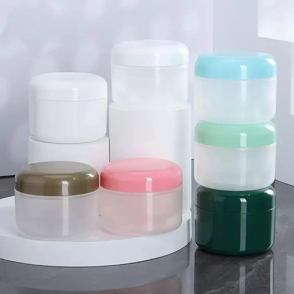 High-Aesthetic Plastic Jar Face Cream Jar: Minimalist Design Matches Any Desktop, Dustproof & Moisture-Proof for Face Cream 1