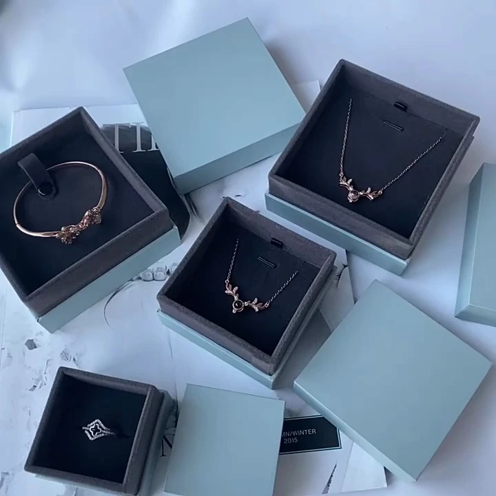 Creative paper heaven and earth cover jewelry storage box ring pendant earrings bracelet jewelry gift box 1