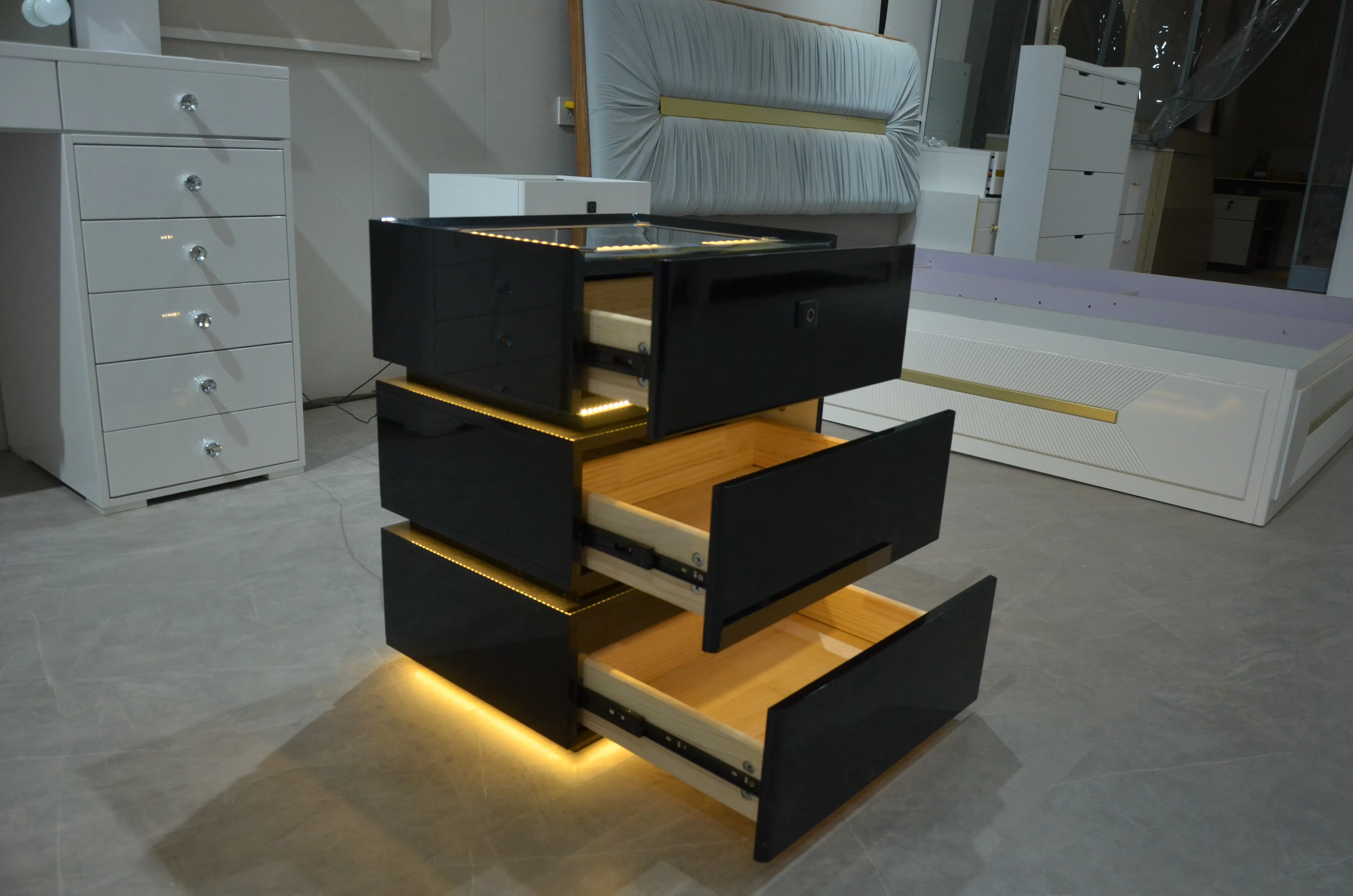 Durable White Oak Nightstand Company 5