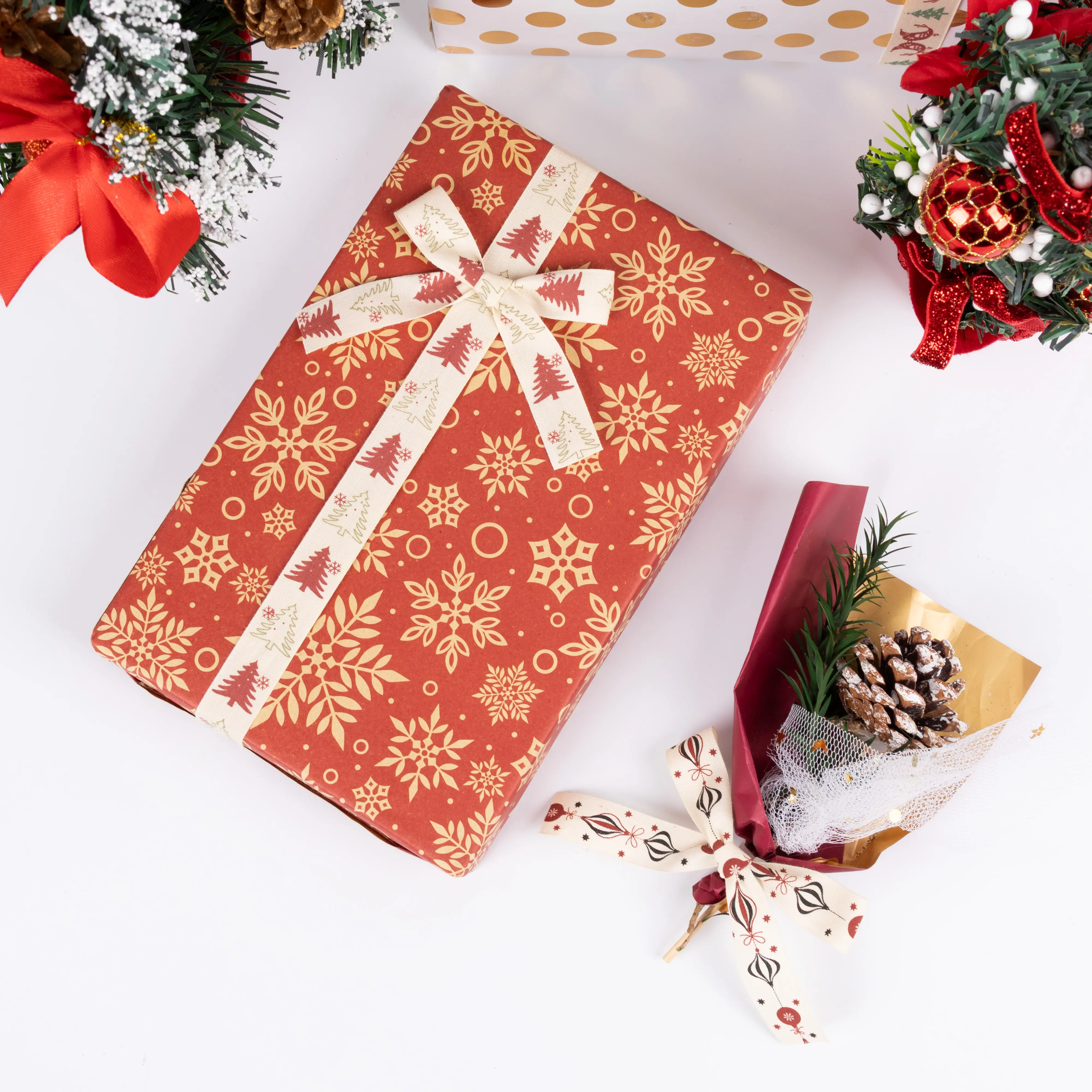 Wired Christmas Ribbon Wholesale by MSD Bow 4