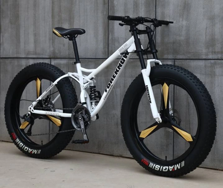 China 26inch Aluminum Alloy 4.0 Fat Bicycles Mountain Fat Bike / Five Blade Fatbike Mountain Bike Disc Brakes Snow Bike 1