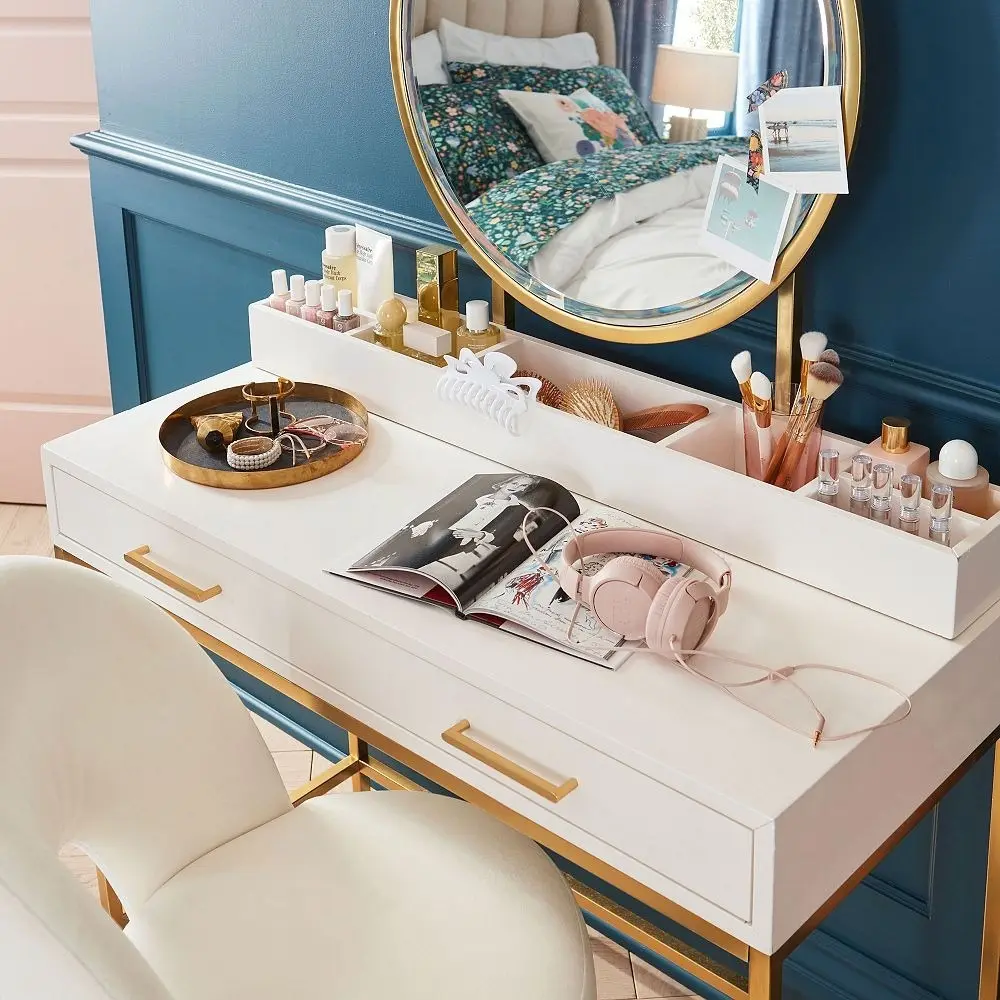 Yifan Furniture Black Metal Dressing Table Factory Direct Supply 3