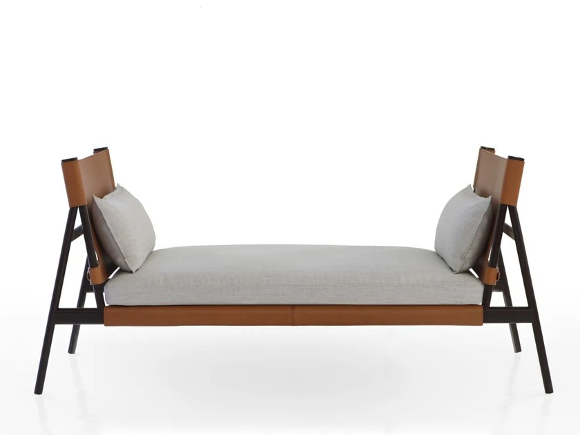 Nordic modern simple and luxurious brown leather sofa chair 1