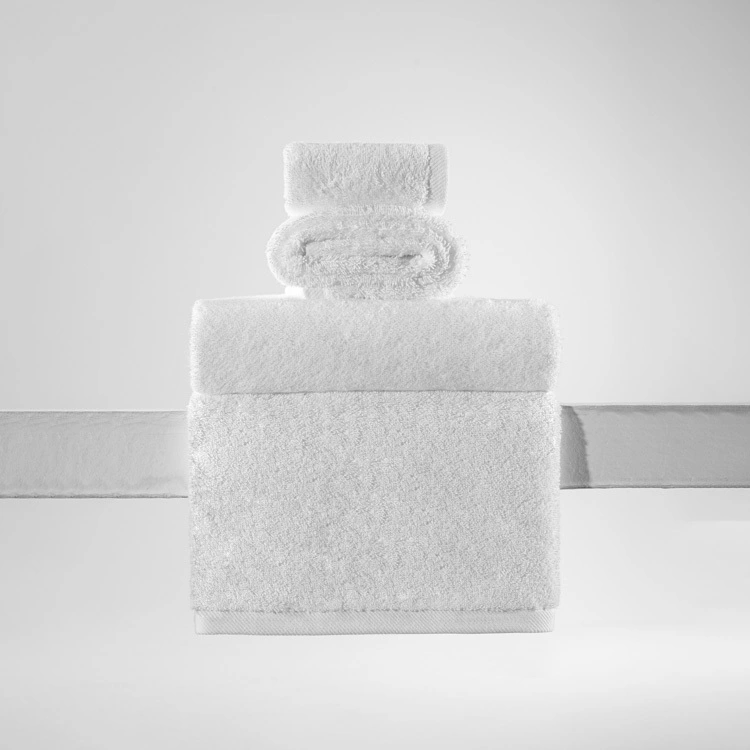 Hotel towel sets pure cotton white with classic plain weave for international market 1