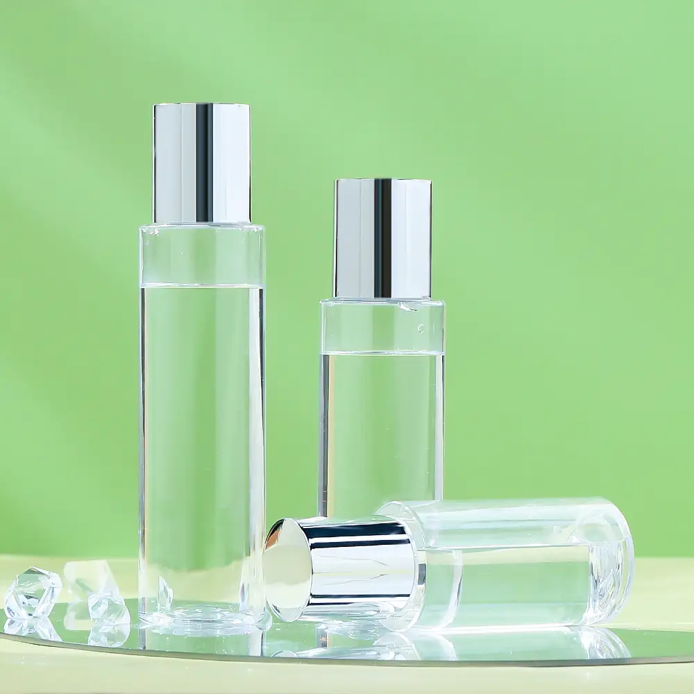 High-quality transparent glass skin care liquid and lotion bottles, used for cosmetic packaging 1