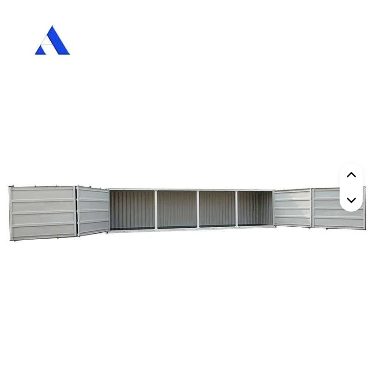 40ft High Cube Single Full Open Side Shipping Container with 3pcs Movable Beam 1