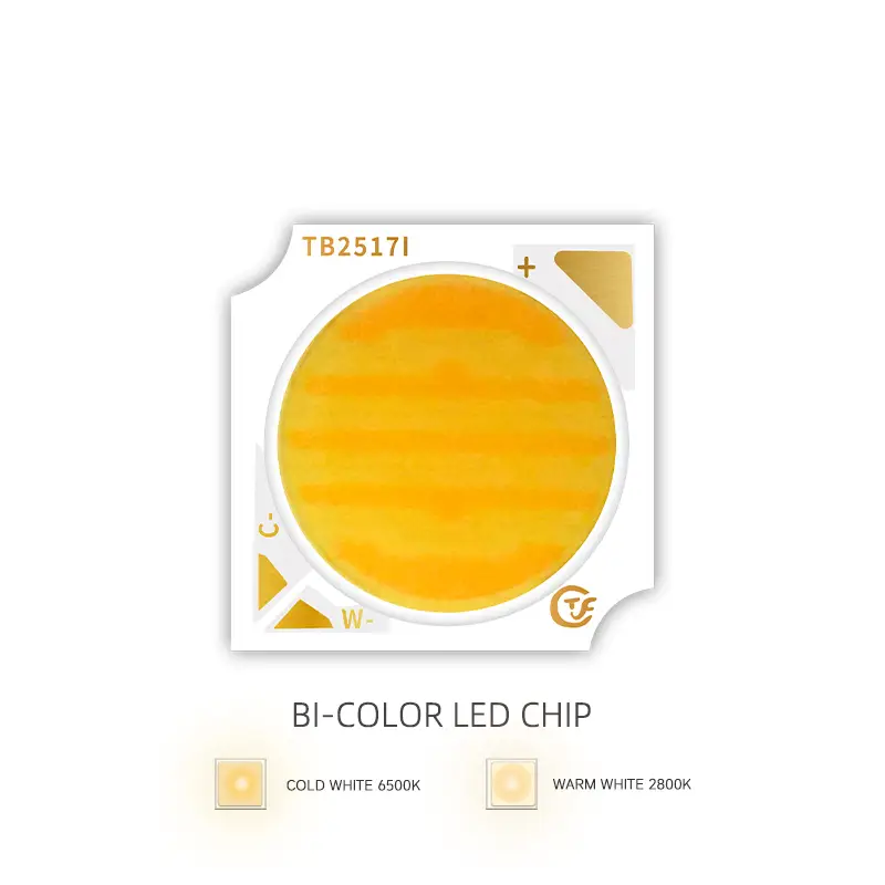 Wholesale Bi Color COB LED 1919 2424 2828 3838 4055 5454 5555 6060 7575 Dual CCT 18W-600W High CRI COB LED Chip 1