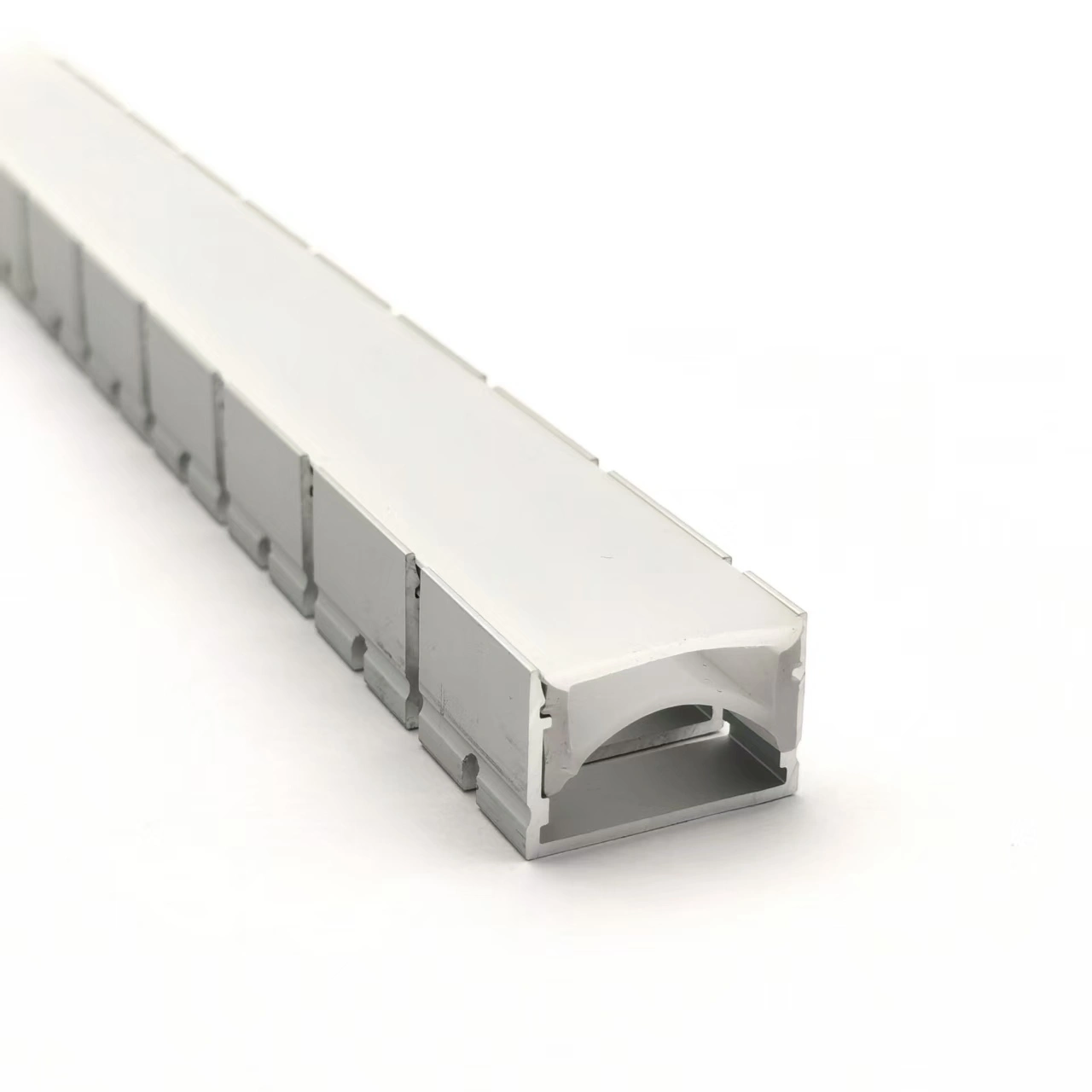 Copertura in silicone personalizzata e profilo in alluminio Striscia luminosa a LED curva 30*20 Alloggiamento LED nascosto Canale luminoso in alluminio per armadietto 1