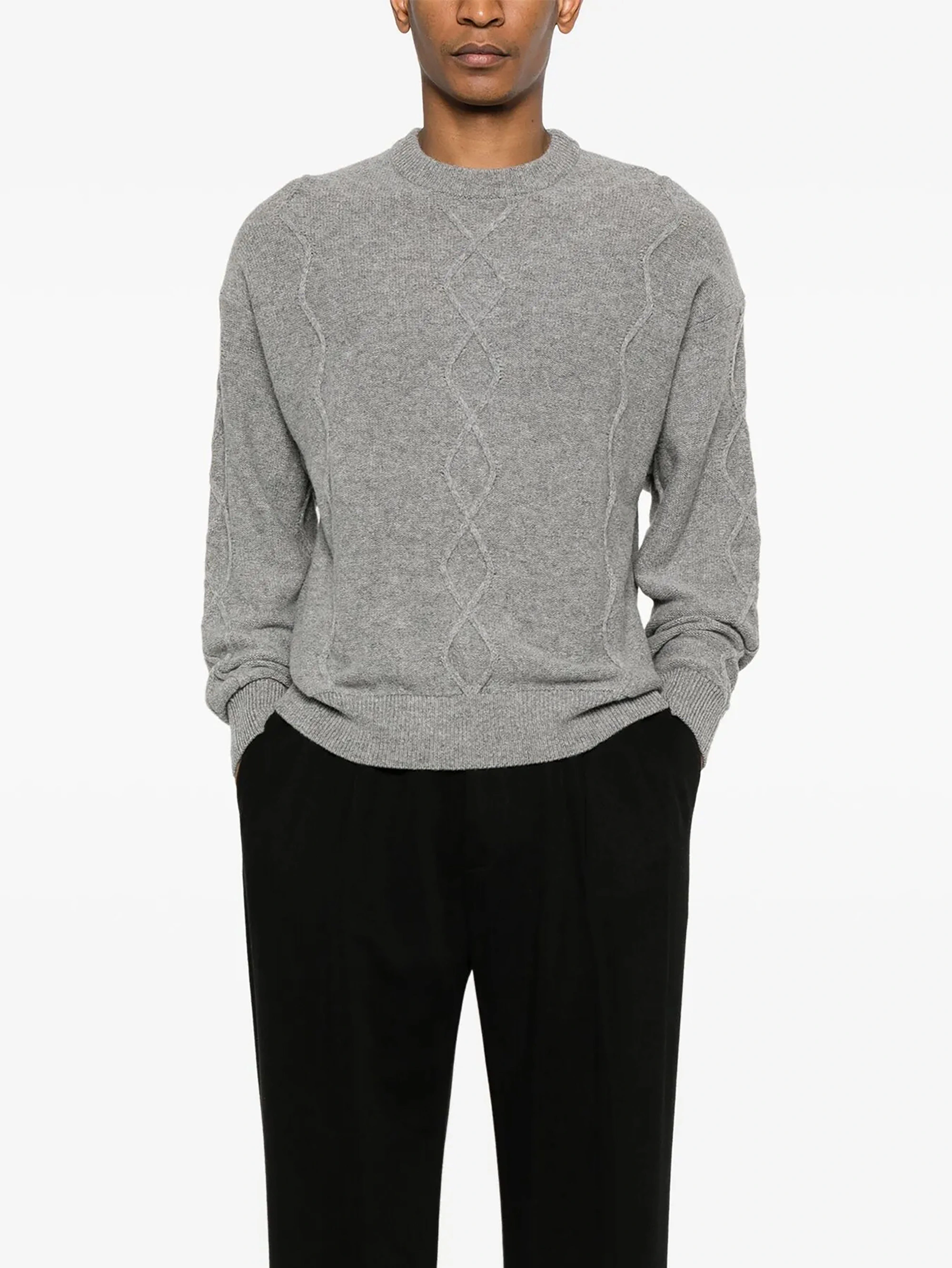 Fan Flo Herren-Pullover mit überschnittenen Schultern, gerippt, einfarbig, langärmelig, 100 % Wolle, Stärke 5/7, lässig, vielseitig 1