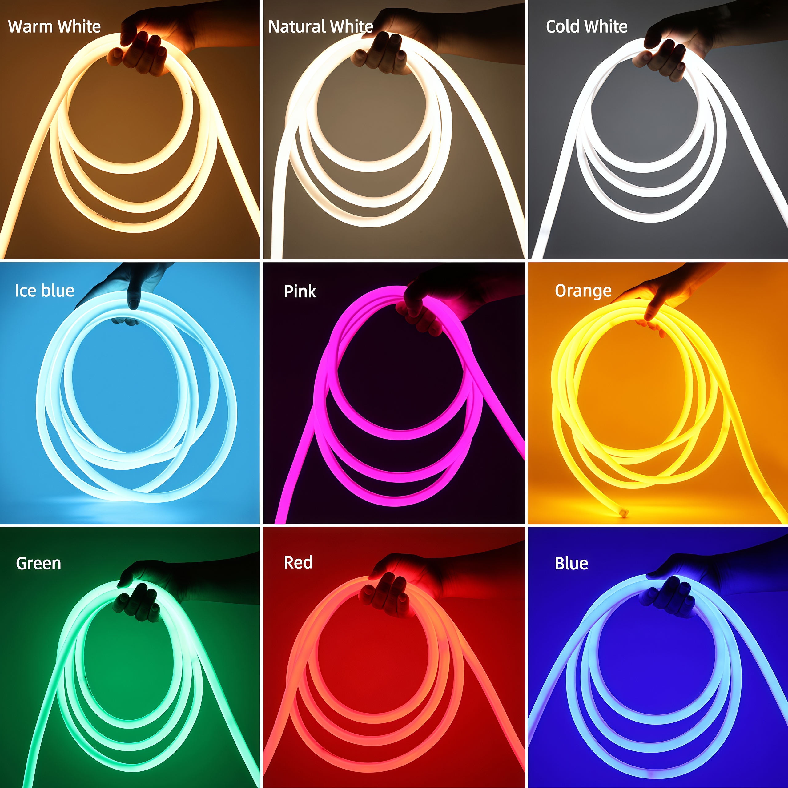 270° PVC Neon Light is designed with premium LED chips and durable PVC material, featuring an innovative 270° beam angle for smooth, shadow-free illumination. Whether for architectural decoration, signage, or ambient lighting, it ensures seamless, vibrant