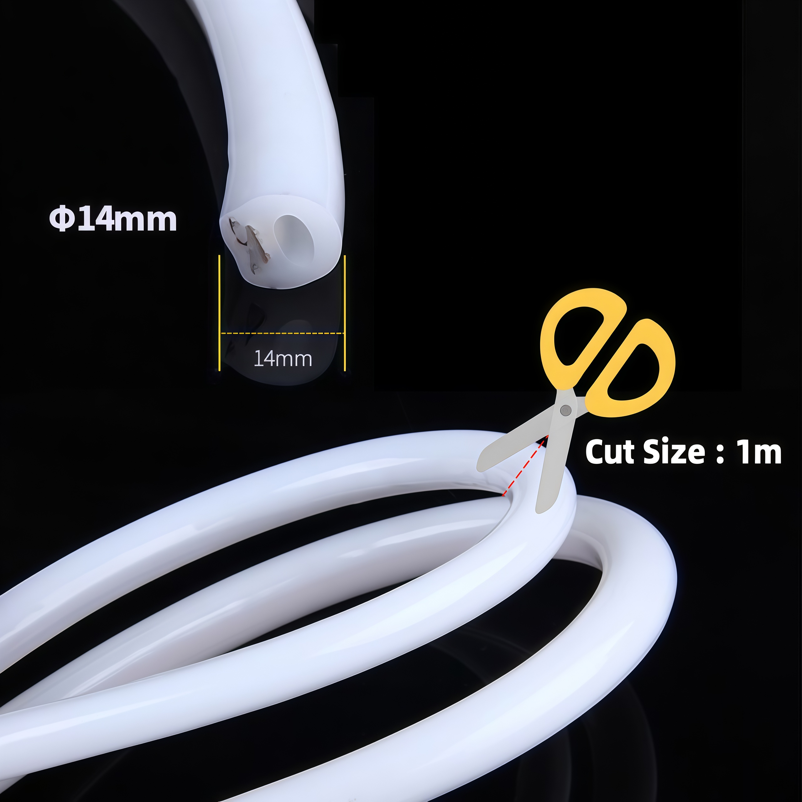 270° PVC Neon Light is designed with premium LED chips and durable PVC material, featuring an innovative 270° beam angle for smooth, shadow-free illumination. Whether for architectural decoration, signage, or ambient lighting, it ensures seamless, vibrant