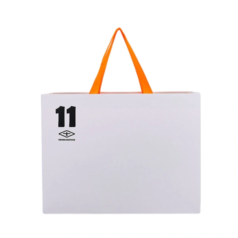 Bolso de mano de papel kraft blanco LANKIN ecológico para regalo 1