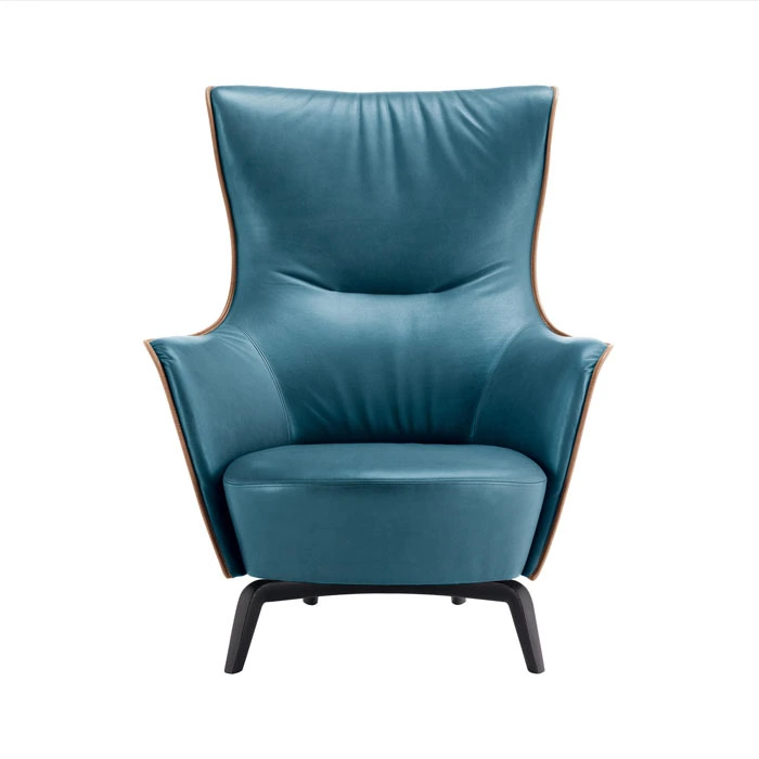 Nordic single chair modern simple chair  leather single sofa light luxury 1