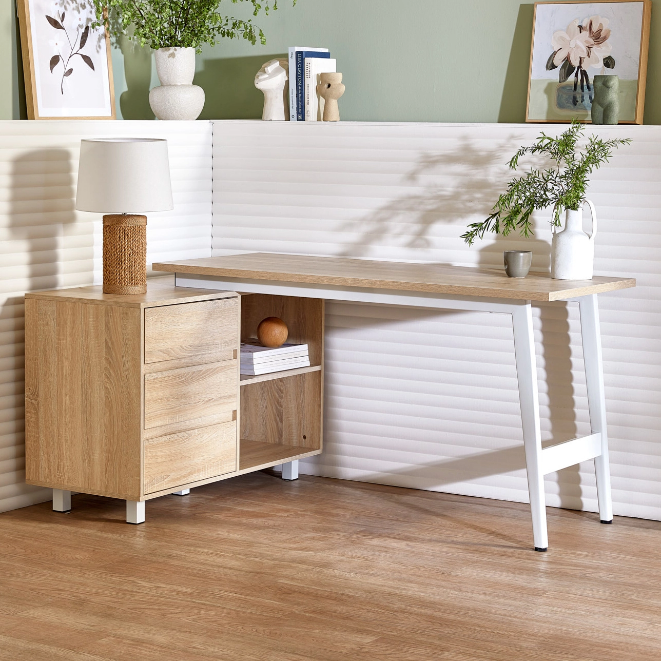 Modern Corner Wooden White Office Furniture Study Computer Tables Desk Designs 1