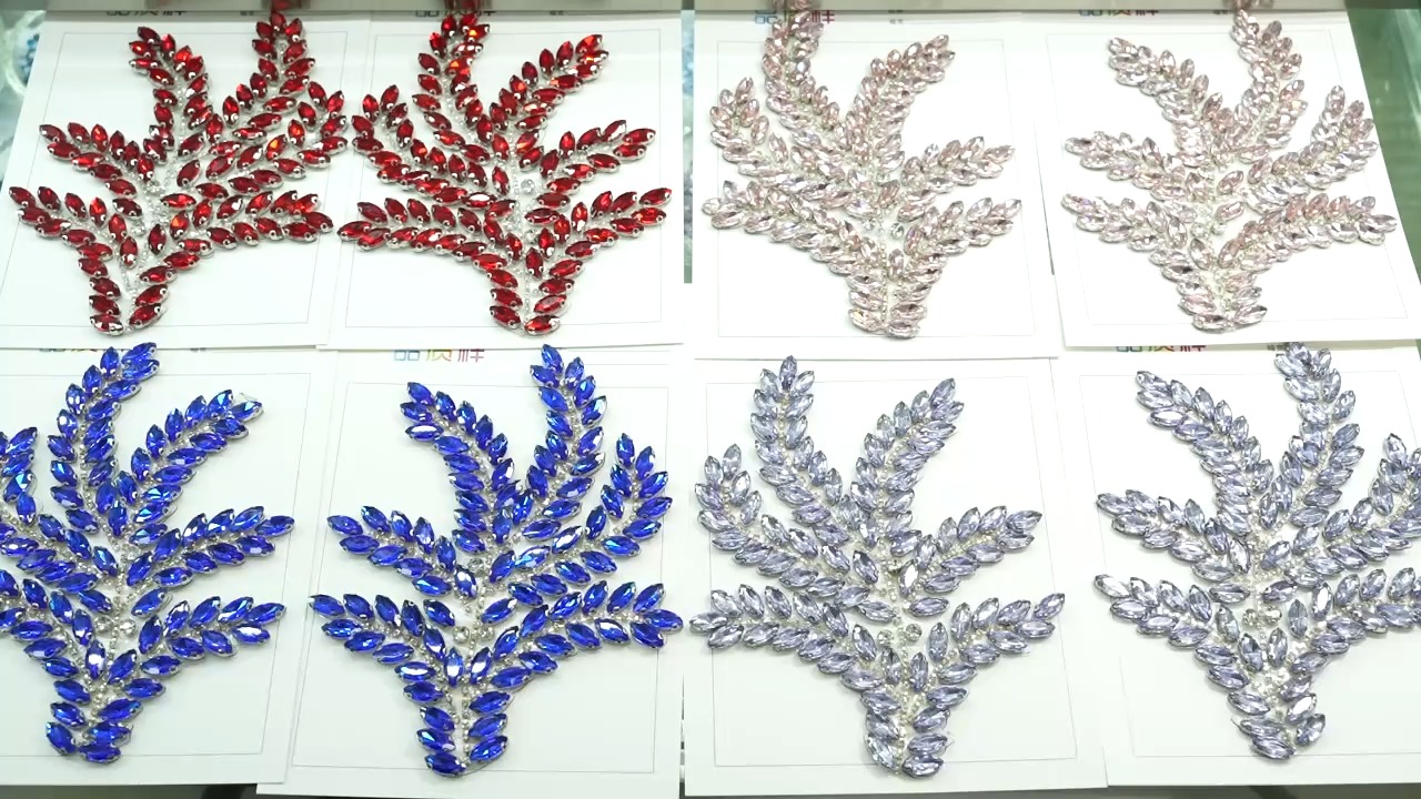 Rhinestone Appliques Decorated On Wedding Dresses Accessories Wholesale Supplies 