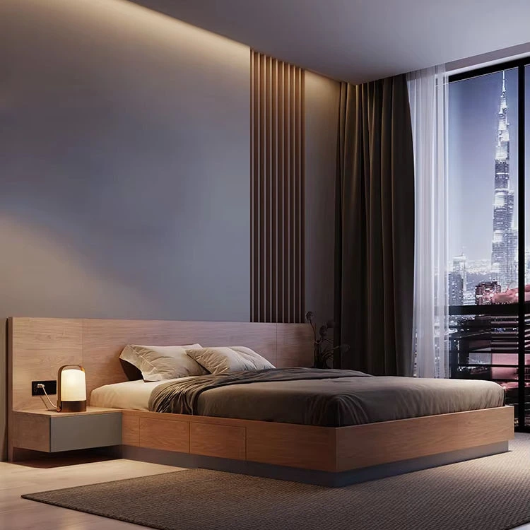 Modern High-End Customized-Made Bedroom Furniture Modern Five-Star Hotel Beds King Full Sizes for Home 1