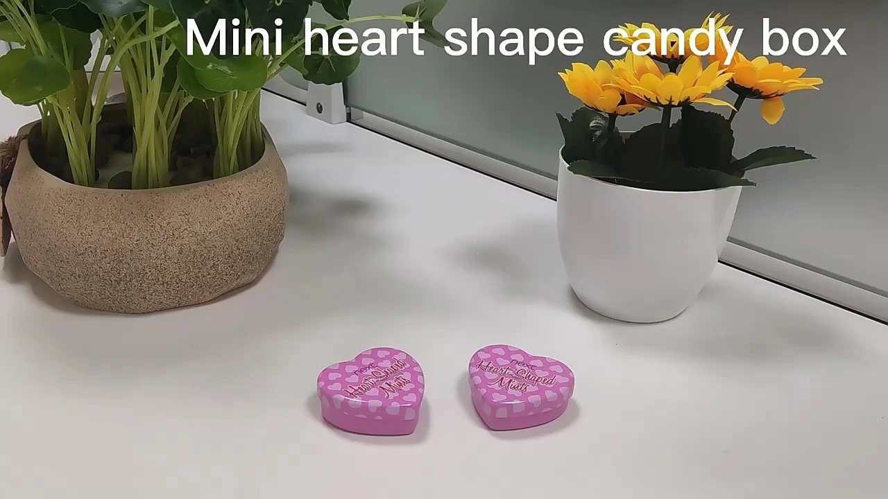 Kleine herzförmige Mints Candy Leere Blechdosen 15g Geschenk Süßigkeiten 1