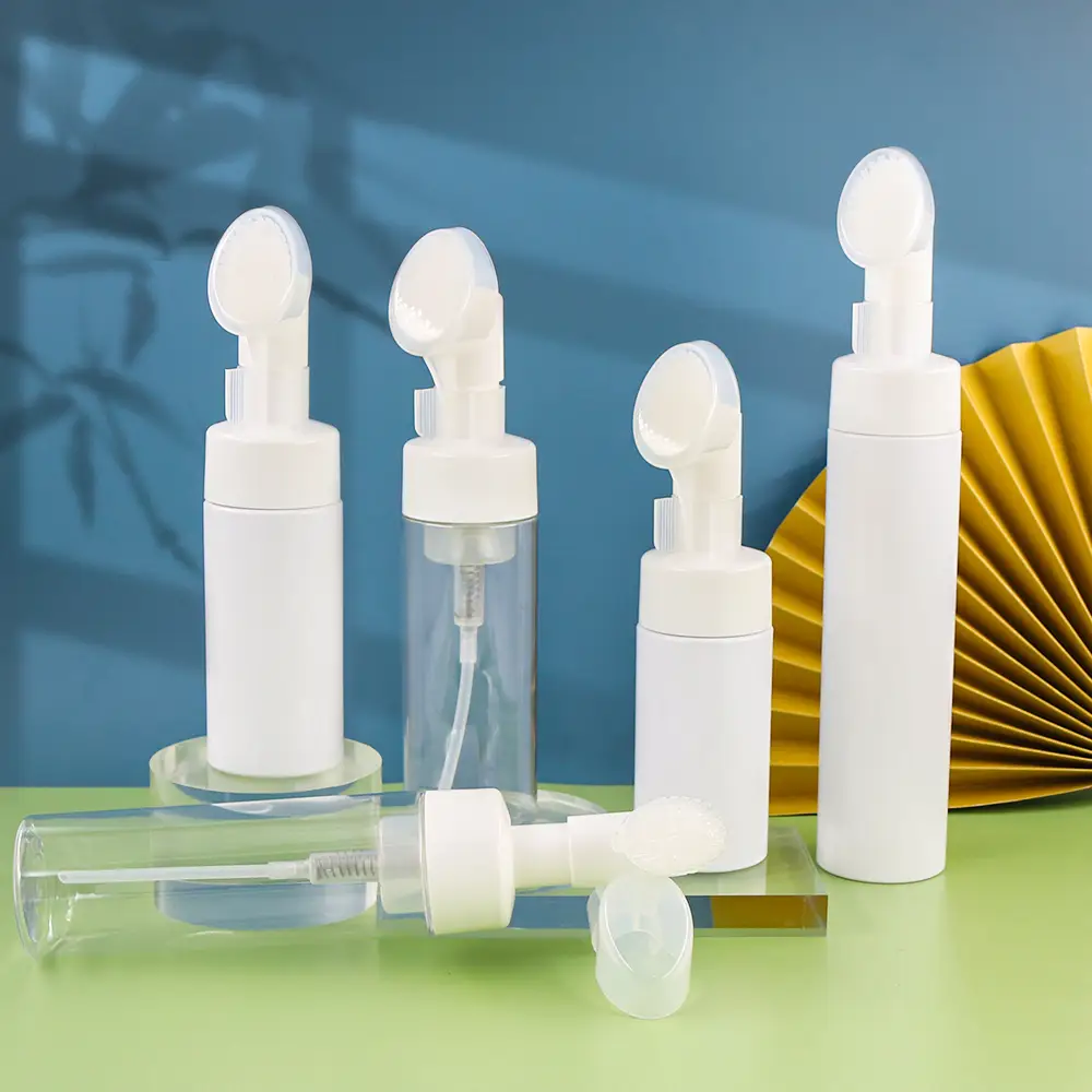 White foam pump bottle, pump-type foam dispenser facial skin care cleaner bottle Product Details-1756952854947730 1