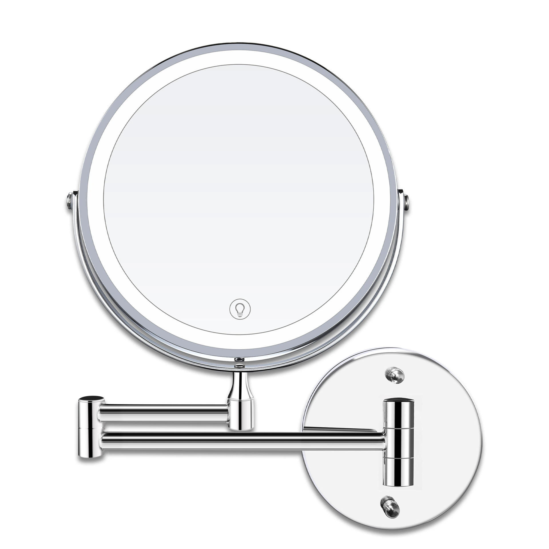 LED wall mounted makeup mirrors that are foldable selling well across Amazon BWLLNI 1