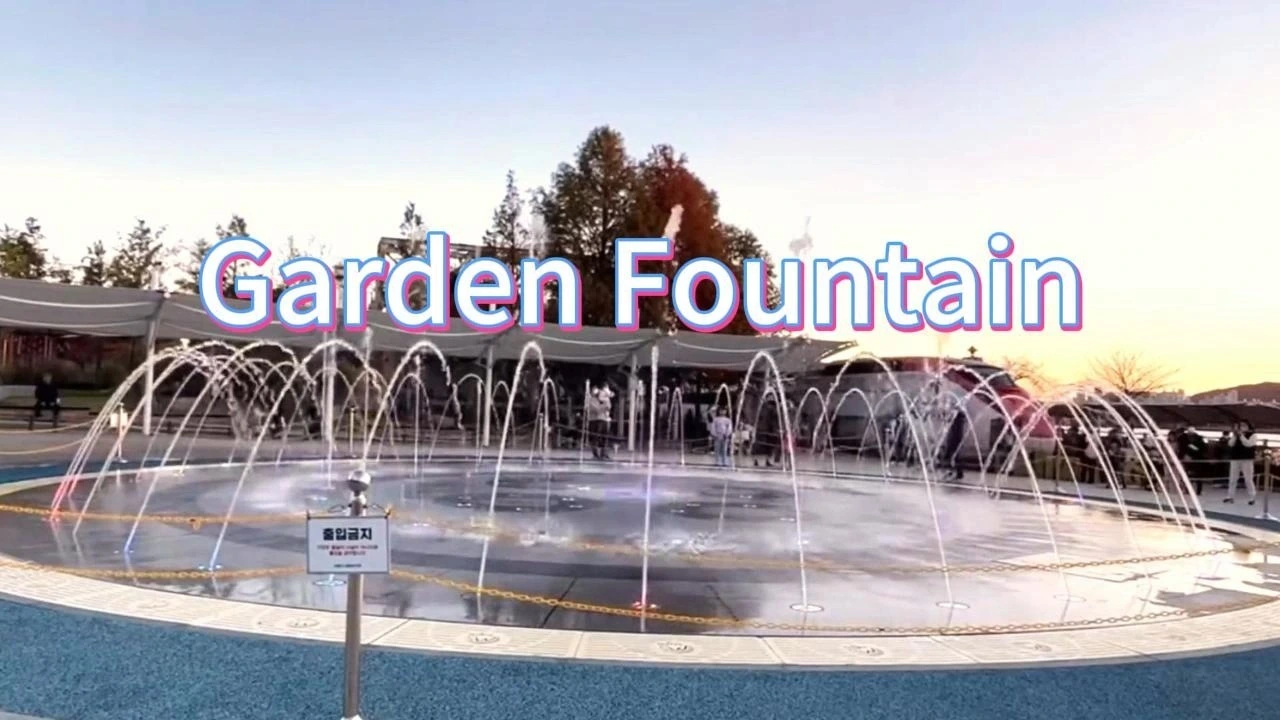 Water Crown Modern Outdoor Garden Fountain with LED Lights 1