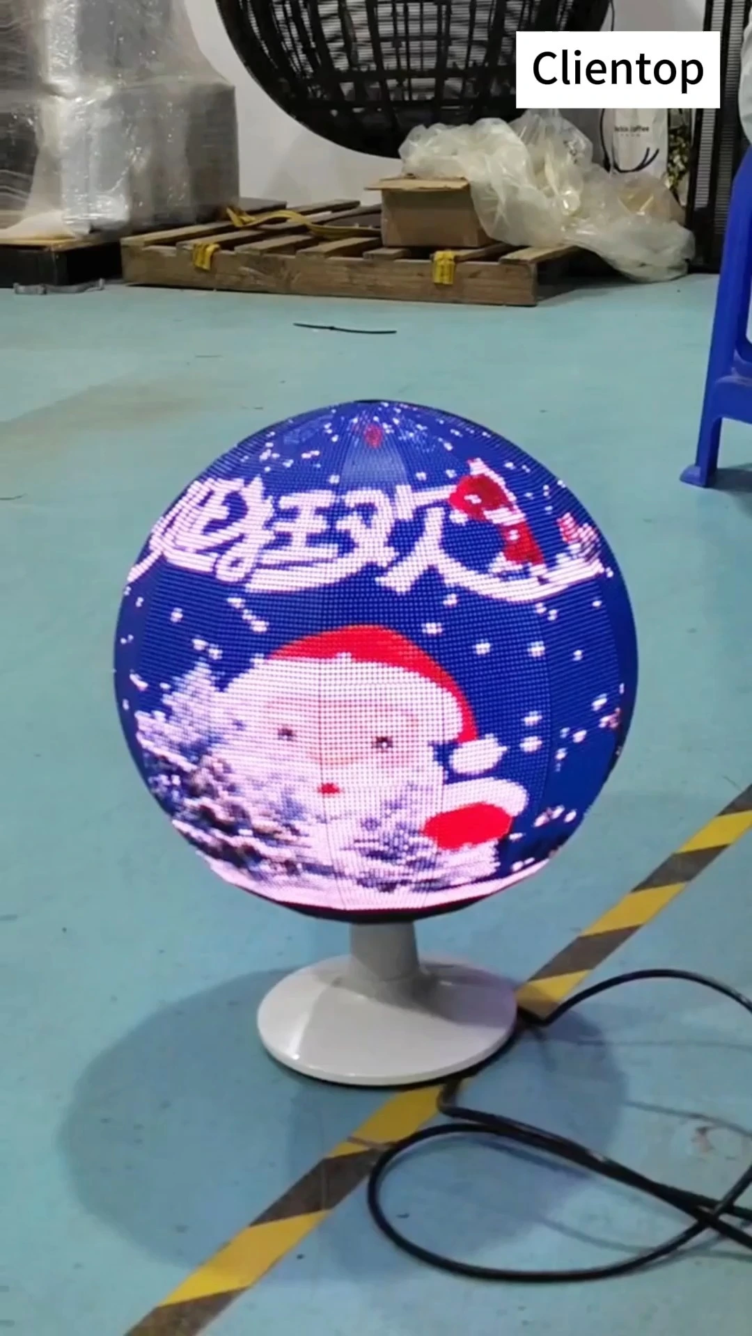Custom Indoor Diversity Size LED Sphere Display Standing Ball Flexible Earth 3D Screen 1