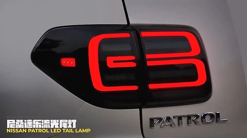 Tionól Solais Eireaball do Nissan Patrol 2016-2019 Beochan Dinimiciúil Gluaisteán Lampa Cúil Lán-LED 1