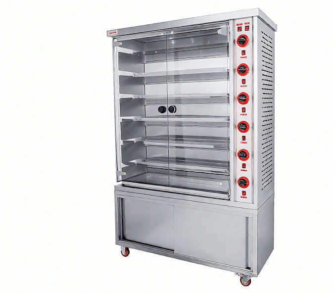 Commercial Chicken Rotisserie Oven - Kaesid Vertical Electric Rotisserie Machine with Cabinets for Restaurant Use 1