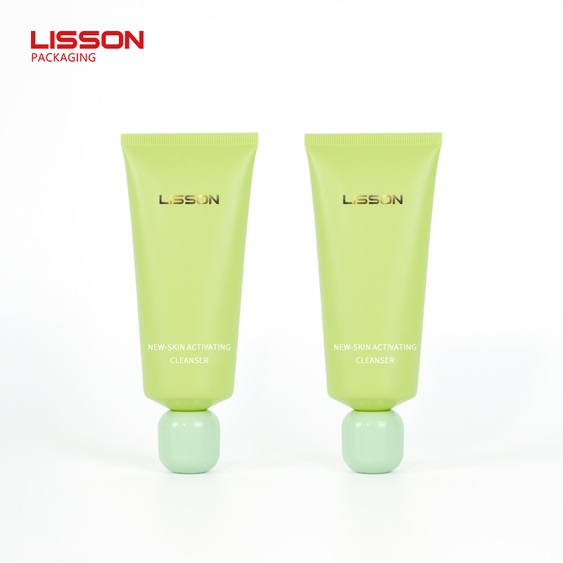 Round ball applicator tube for eye cream and serum