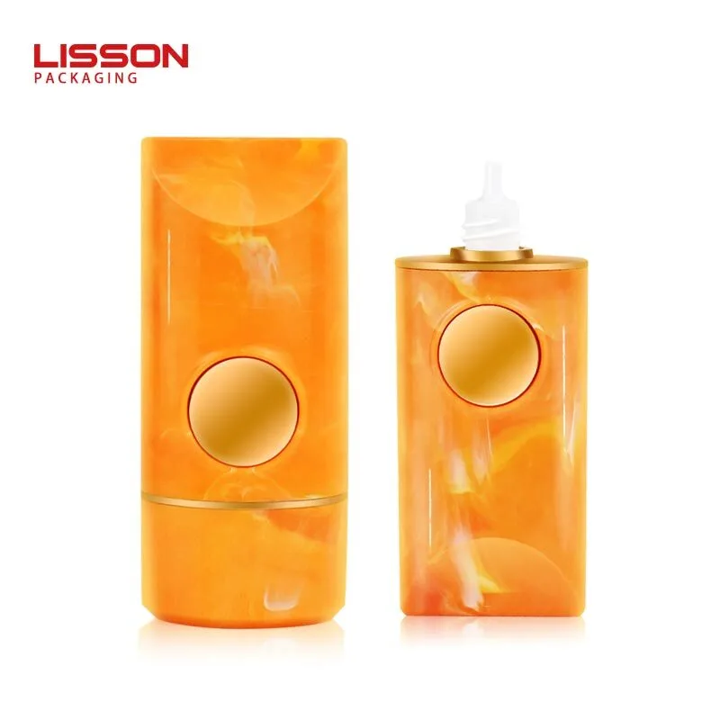 Customized Orange PP Sunscreen Bottle w/ Press Button 1