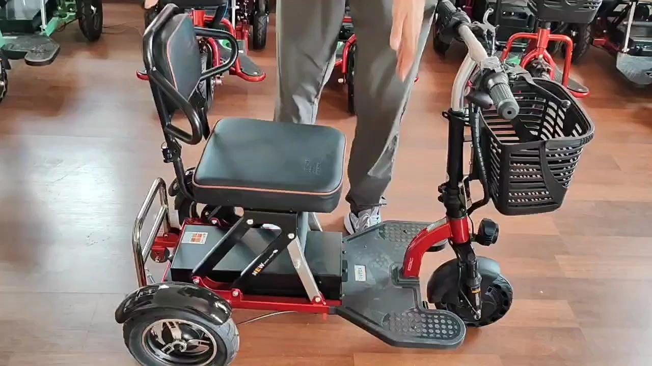 Electric Tricycle Folding Elderly Scooter Handicapped Household Small Light Three-wheeled Lithium Battery Car 1