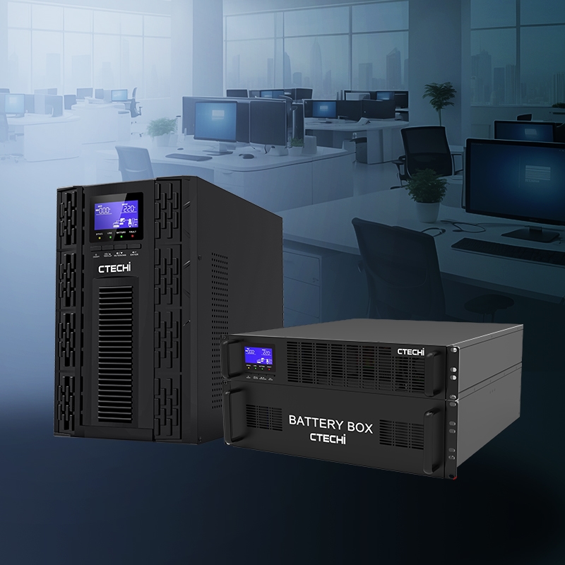 CTECHI 110V High-Voltage LiFePO₄ UPS (1–3 kVA) – Online Double-Conversion, Tower & Rack Version 1